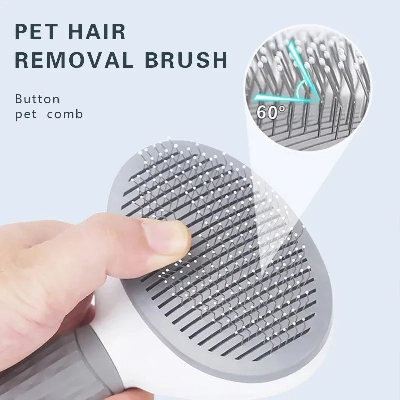 Self-Cleaning Pet Hair Removal Brush