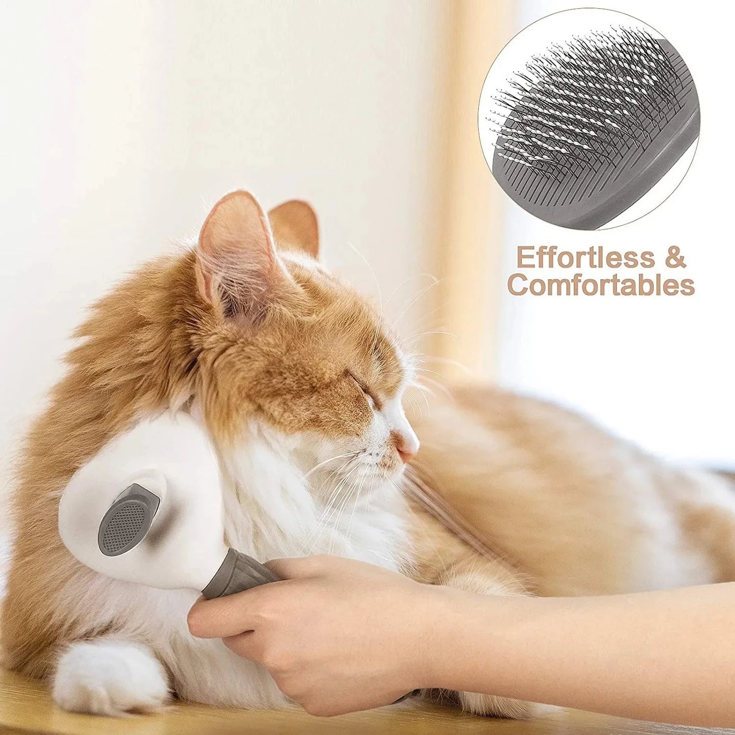 Self-Cleaning Pet Hair Removal Brush