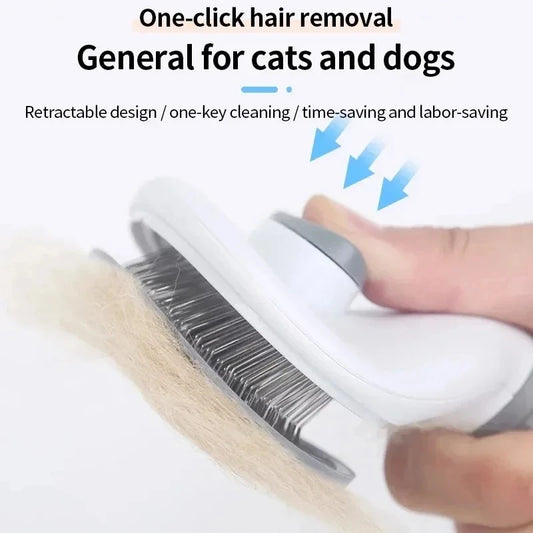 Self-Cleaning Pet Hair Removal Brush