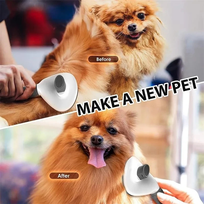 Self-Cleaning Pet Hair Removal Brush